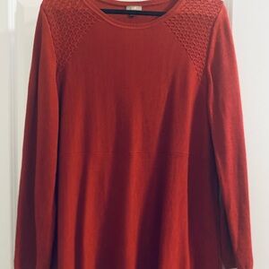 J. Jill Rich Red Knit Sweater Dress